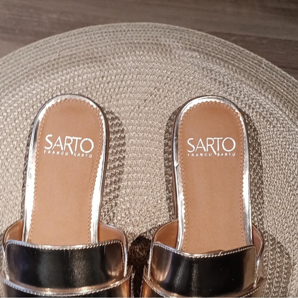 FRANCO SARTO MULES metallic gold copper - Picture 2 of 8